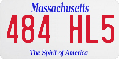 MA license plate 484HL5