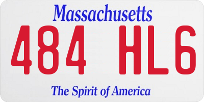 MA license plate 484HL6
