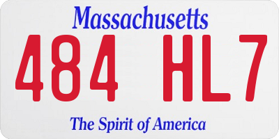 MA license plate 484HL7
