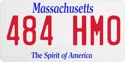 MA license plate 484HM0