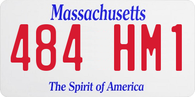 MA license plate 484HM1