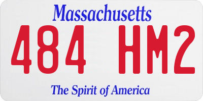 MA license plate 484HM2