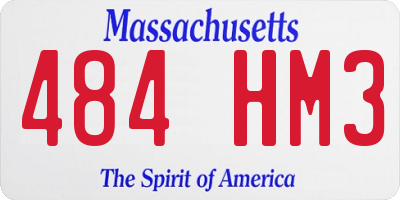 MA license plate 484HM3
