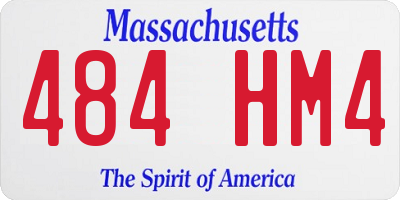 MA license plate 484HM4