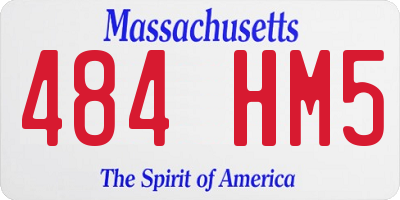 MA license plate 484HM5