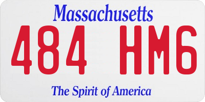 MA license plate 484HM6