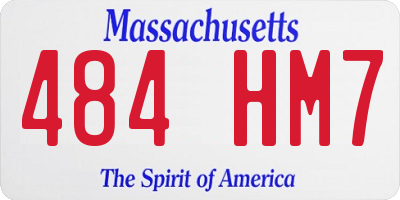 MA license plate 484HM7
