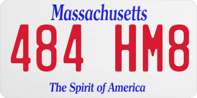 MA license plate 484HM8