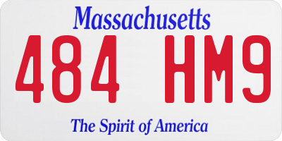 MA license plate 484HM9
