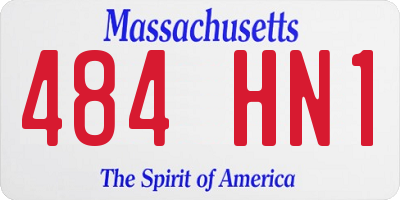 MA license plate 484HN1