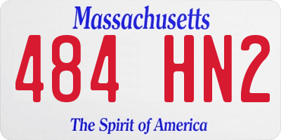 MA license plate 484HN2
