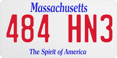 MA license plate 484HN3