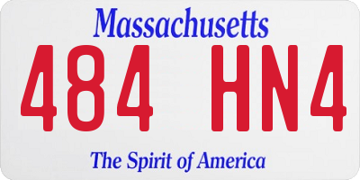 MA license plate 484HN4