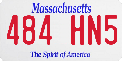 MA license plate 484HN5