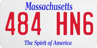 MA license plate 484HN6