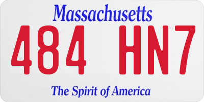 MA license plate 484HN7
