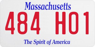 MA license plate 484HO1