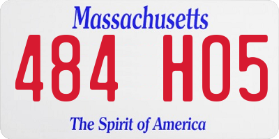 MA license plate 484HO5