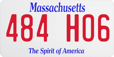 MA license plate 484HO6