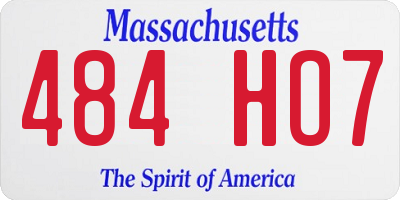 MA license plate 484HO7