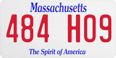 MA license plate 484HO9