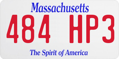 MA license plate 484HP3