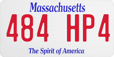 MA license plate 484HP4