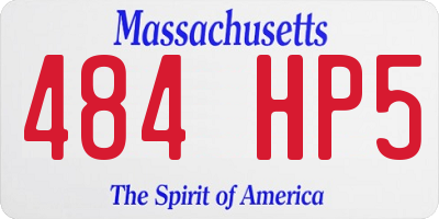 MA license plate 484HP5