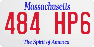 MA license plate 484HP6