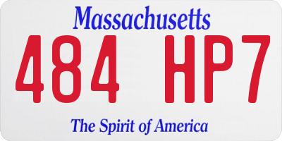 MA license plate 484HP7