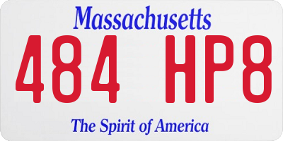MA license plate 484HP8
