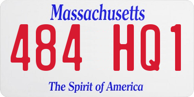 MA license plate 484HQ1
