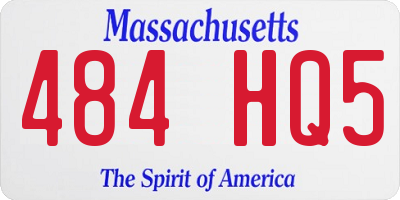 MA license plate 484HQ5