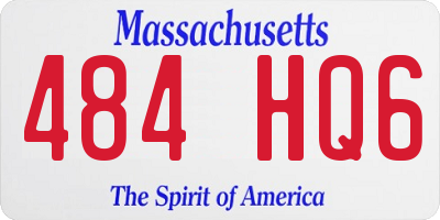 MA license plate 484HQ6