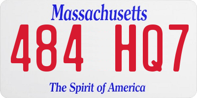 MA license plate 484HQ7