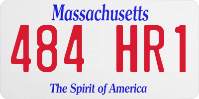 MA license plate 484HR1