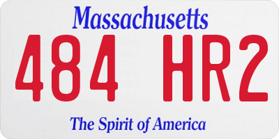 MA license plate 484HR2