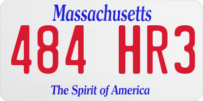 MA license plate 484HR3