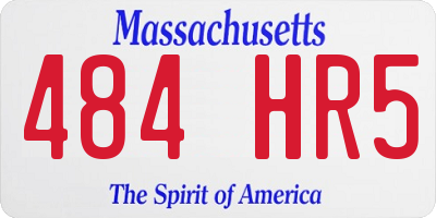 MA license plate 484HR5