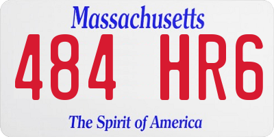 MA license plate 484HR6