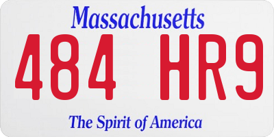 MA license plate 484HR9