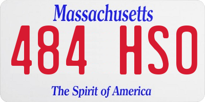 MA license plate 484HS0