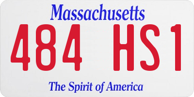 MA license plate 484HS1
