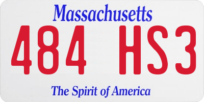 MA license plate 484HS3