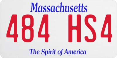 MA license plate 484HS4
