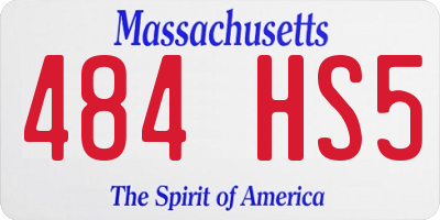 MA license plate 484HS5