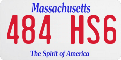 MA license plate 484HS6