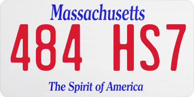 MA license plate 484HS7