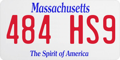 MA license plate 484HS9