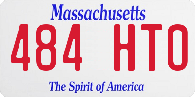 MA license plate 484HT0